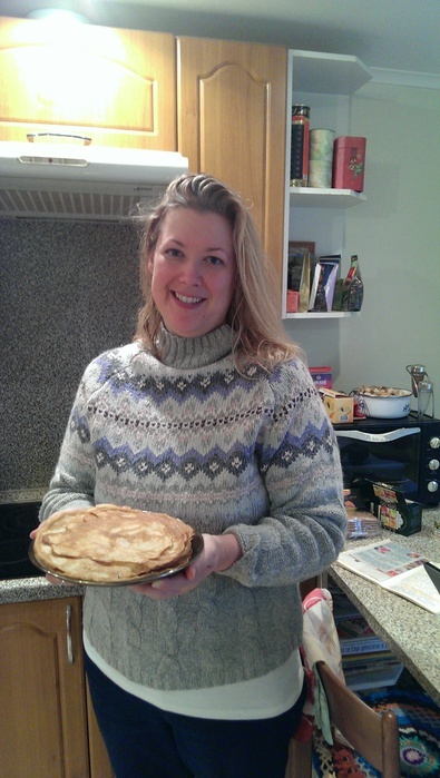 Моя канадская гостья Кэролин под моим руководством испекла BLINI