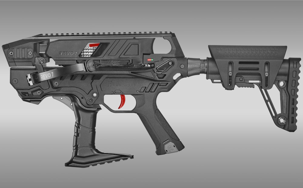 Фото арбалета Revo-7 c взведенной тетивой и с установленной обоймой