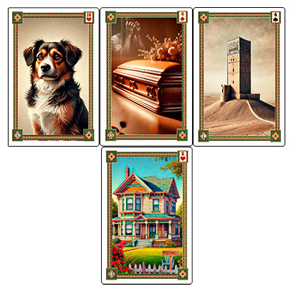 Собака+Гроб+Башня+Дом (дно колоды)