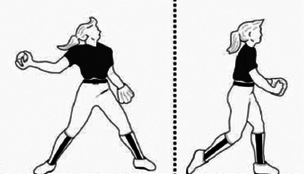 Броски мяча снизу с различных расстояний.