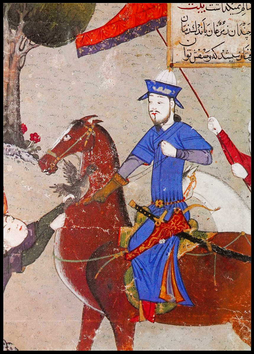 «Тимур на охоте под Бухарой после весеннего похода 1389 года», миниатюра 1436 года