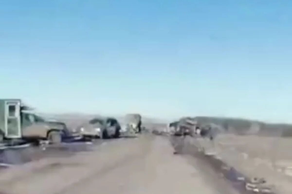    Украинские военные показали дорогу из сожженной техники ВСУ под Суджей