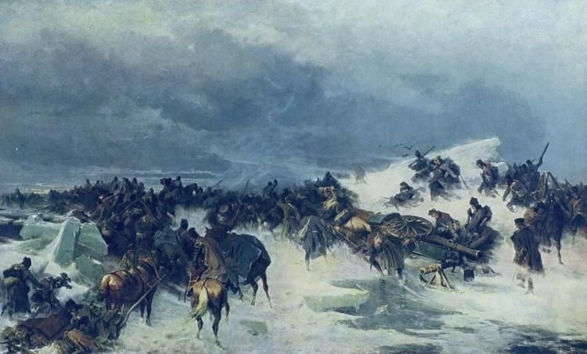 Переход русских войск через Ботнический залив.