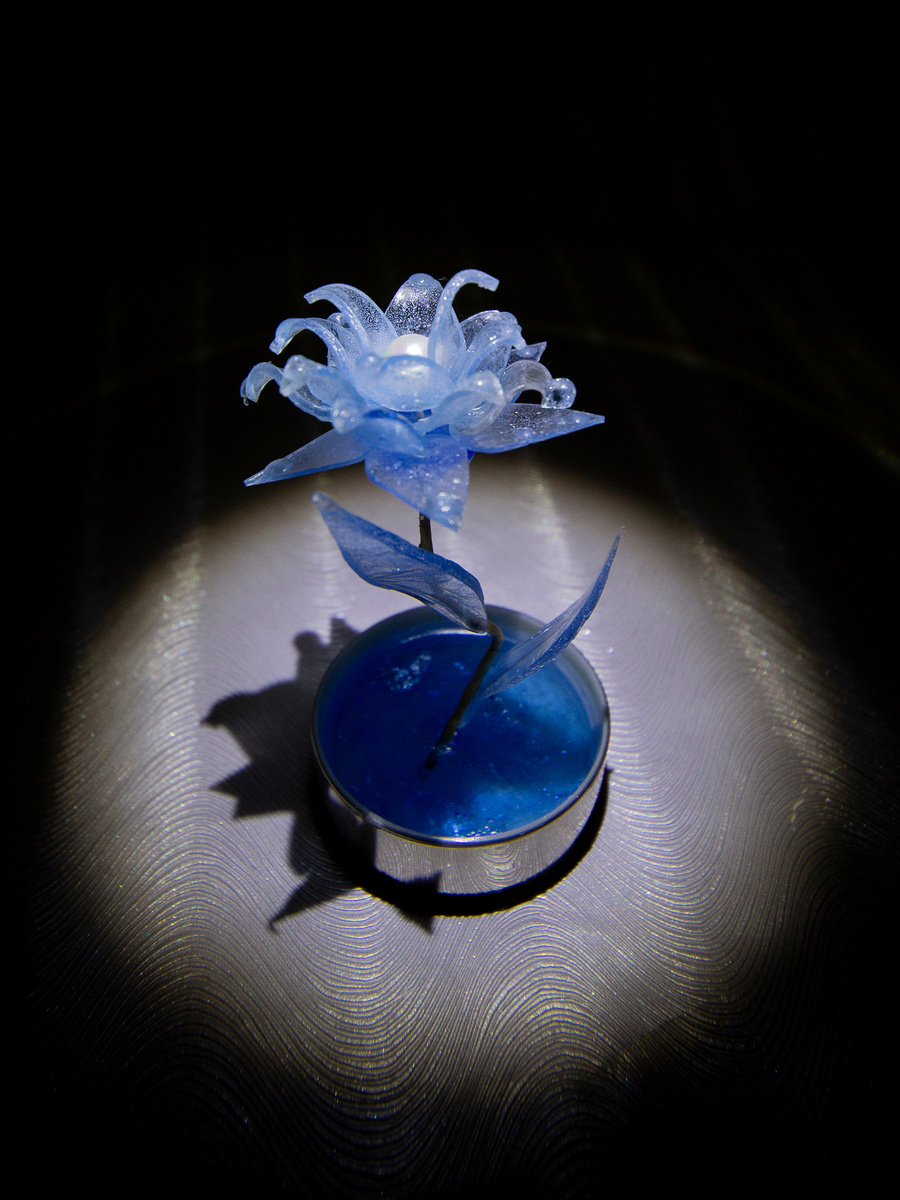 Не правда ли, хорош! Для первого цветка, сделанного из эпоксидной смолы, мною)))