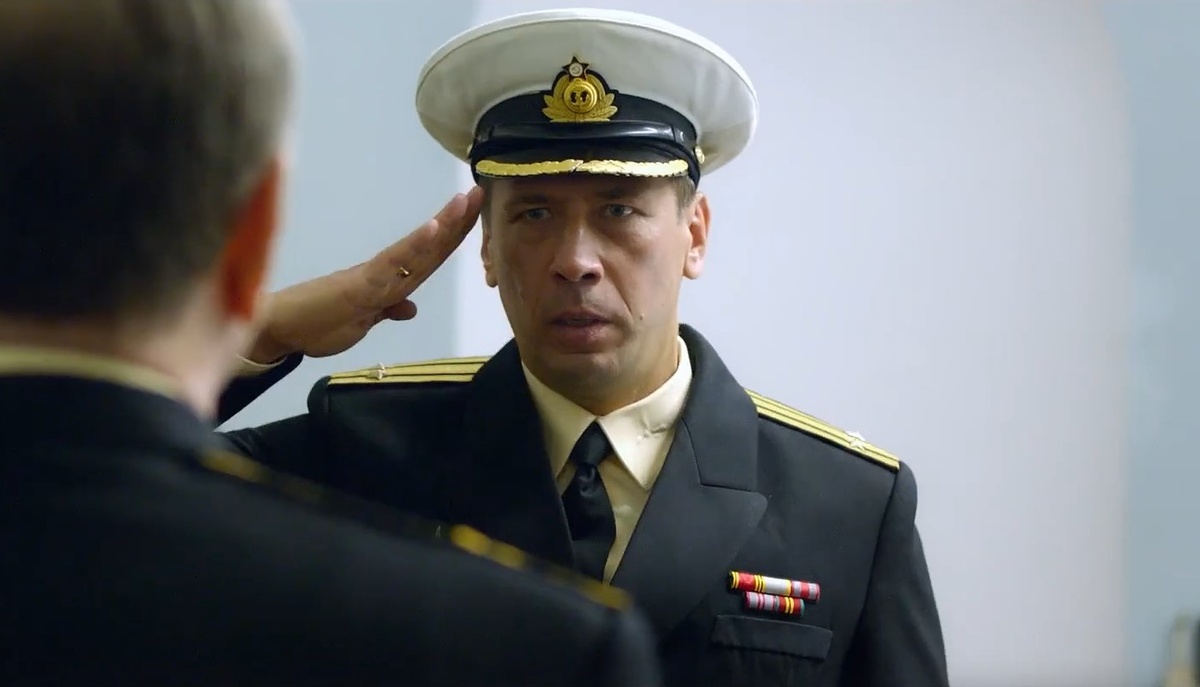 Андрей Мерзликин в роли командира «К-3» Живцова. Кадр из открытого трейлера    