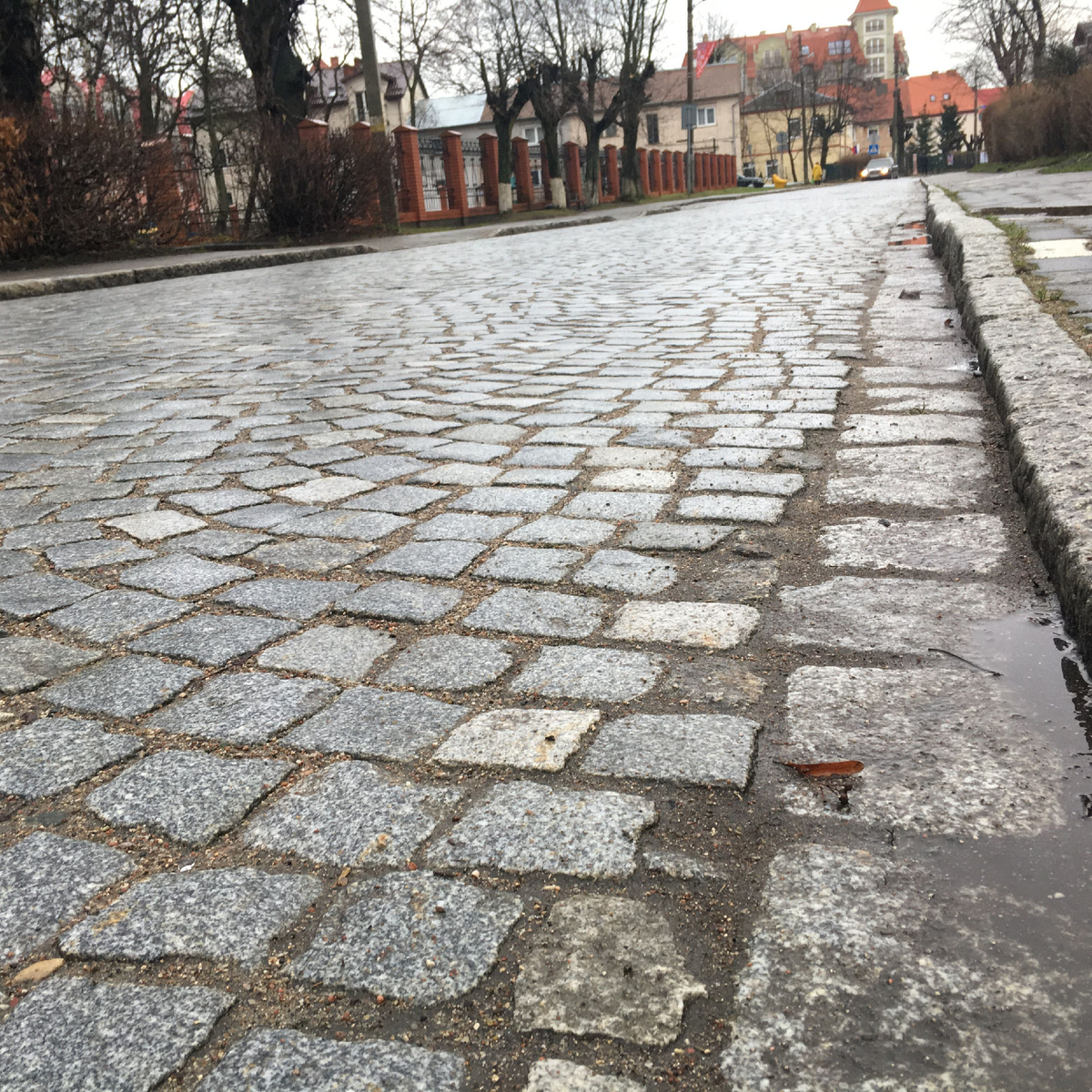 Типичное покрытие некоторых улиц города. Даже представить сложно как выкладывали это сто лет назад.