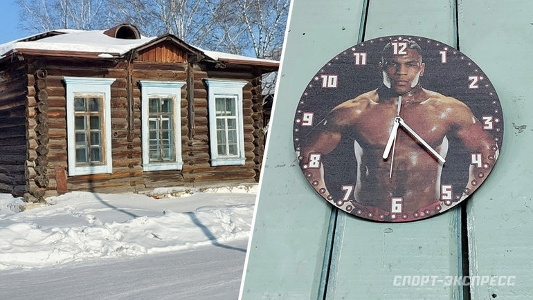    Боксерский зал в старинной избе в Енисейске.