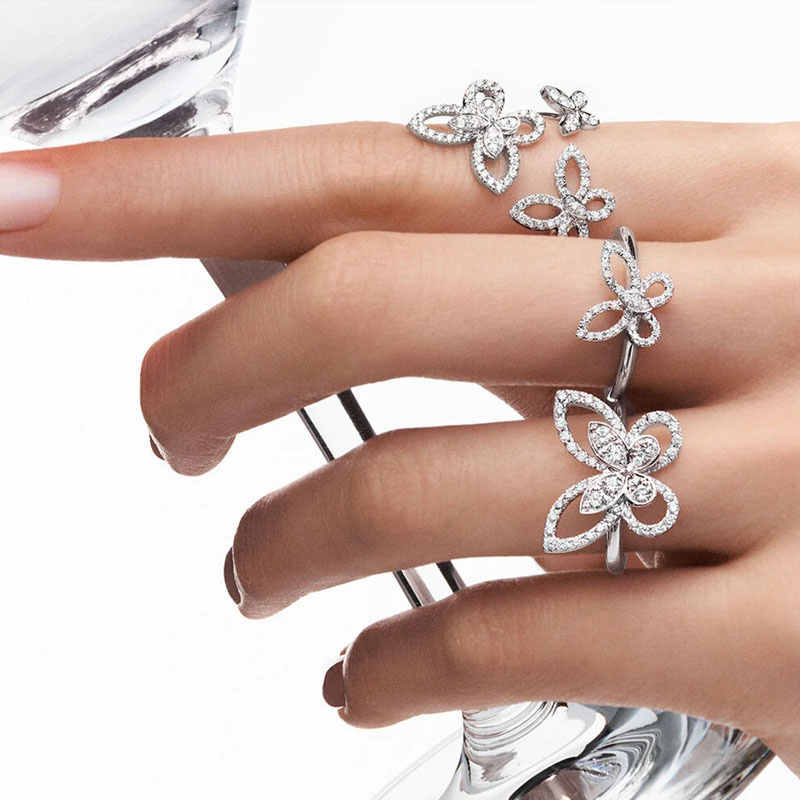 Кольца Graff Butterfly из белого золота с бриллиантами