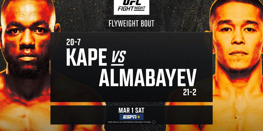 Алмабаев войдет в топ-6 после победы над Капе: прогнозы на лучшие бои UFC Fight Night 253