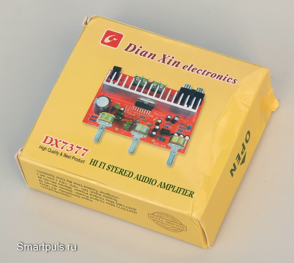 Упаковка усилителя на TDA7377 