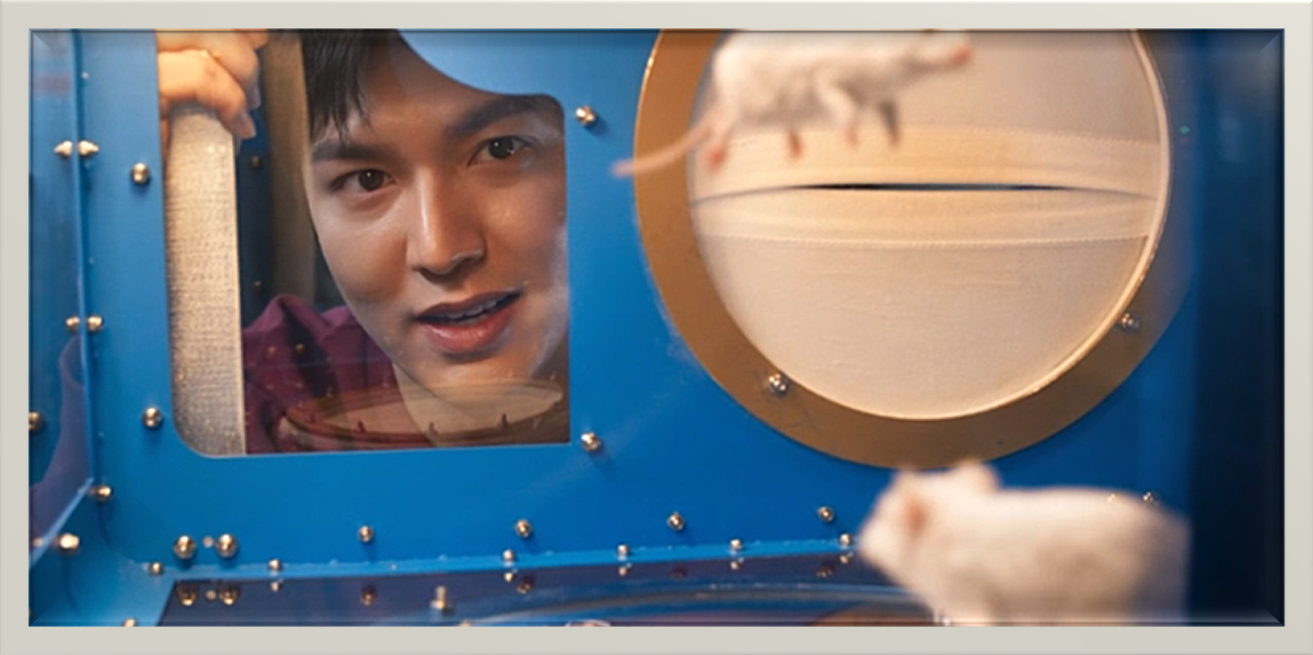 Мыши "плавают" в специальном ящике на космической станции.