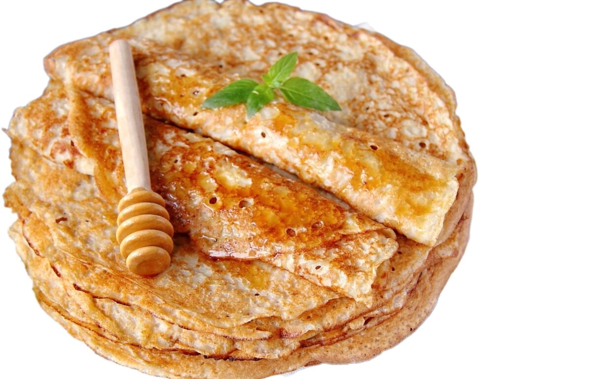 Тонкие блины на молоке с дырочками