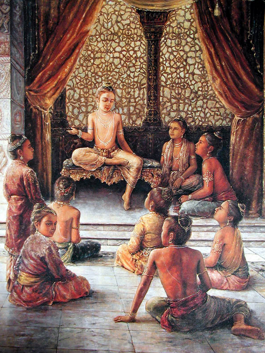 Прахлада рассказывает о Вишну. Изобаржение: vasudeva.ru