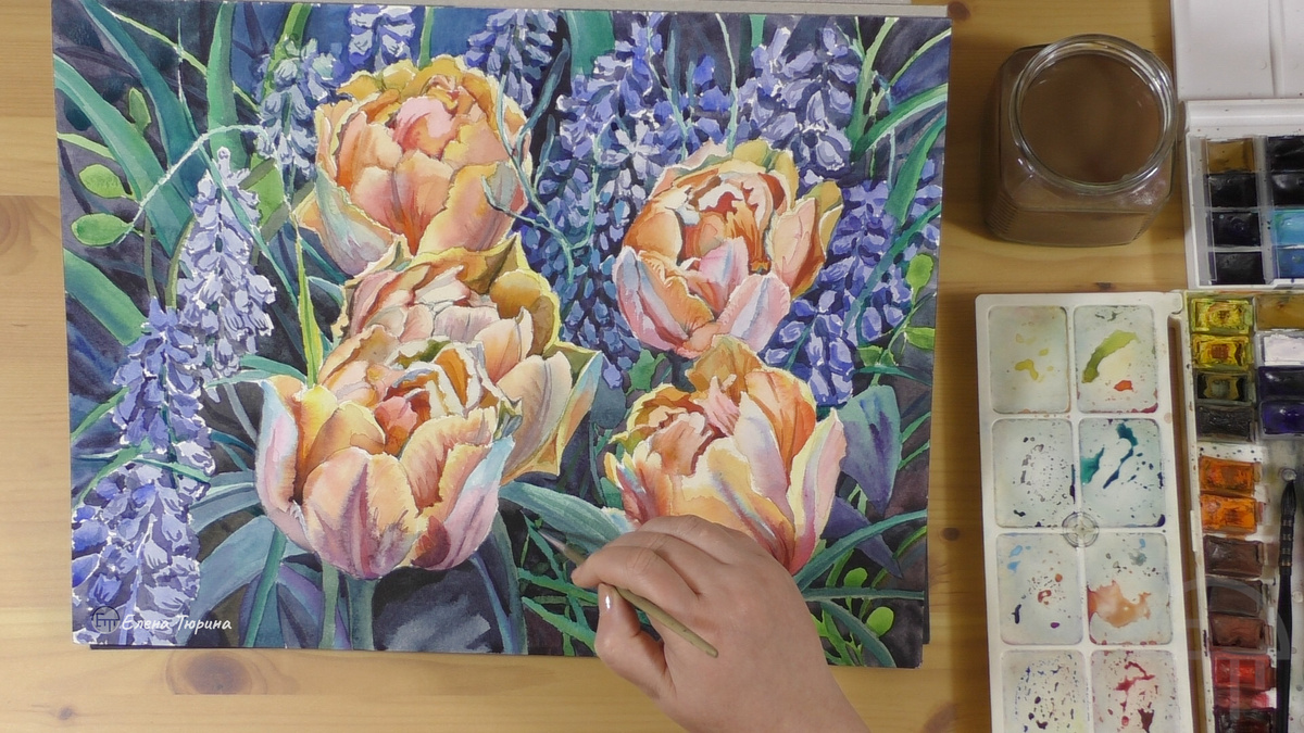 Художник Елена Тюрина. За работой. 2024 г.