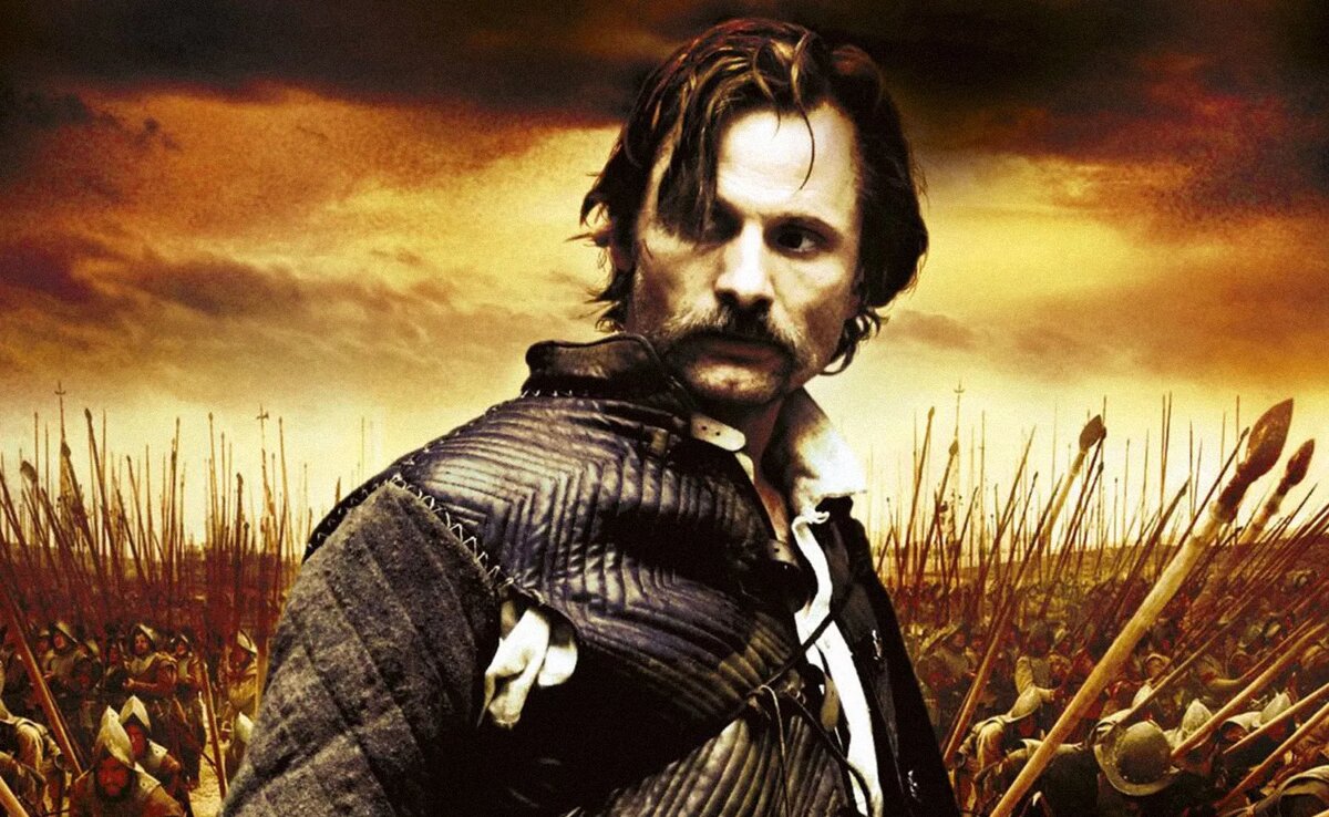 Суровый "Кэп" Алатристе смотрит на эти ваши гражданские холодняки как Арагорн на Горлума