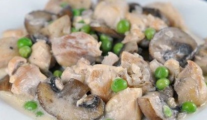 Куриные бедрышки с шампиньонами 