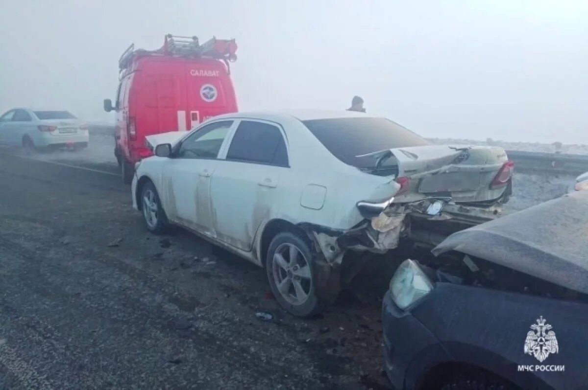    9 машин столкнулись на трассе Р-240 Уфа - Оренбург