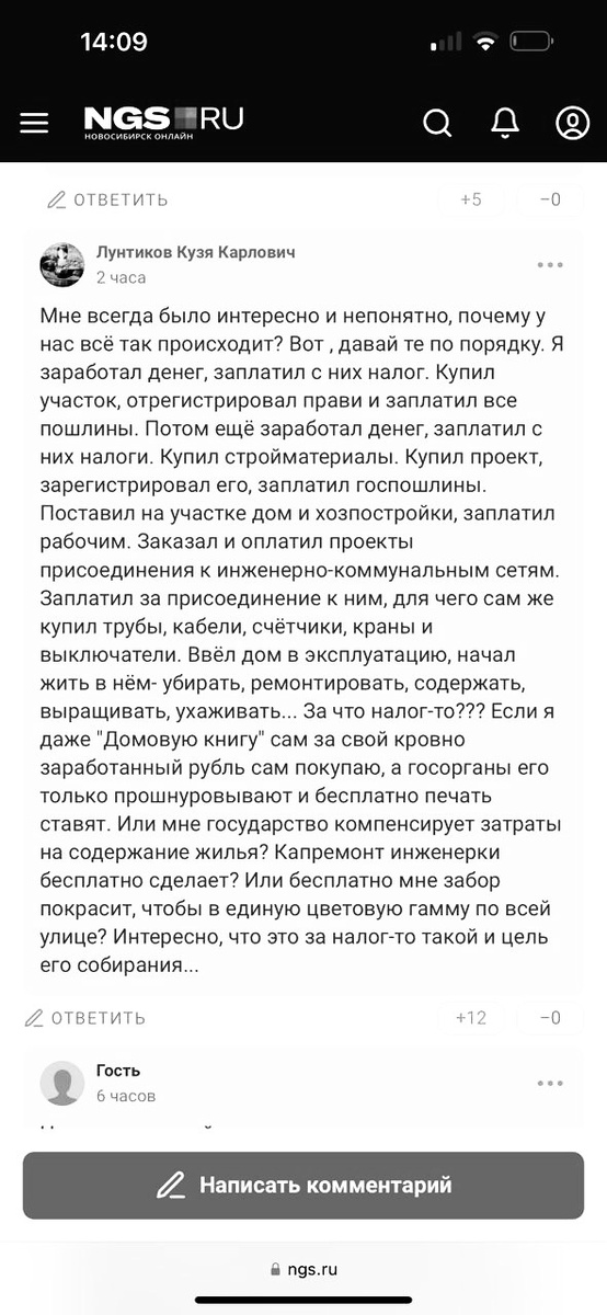 Скрин с сайта NGS.RU.