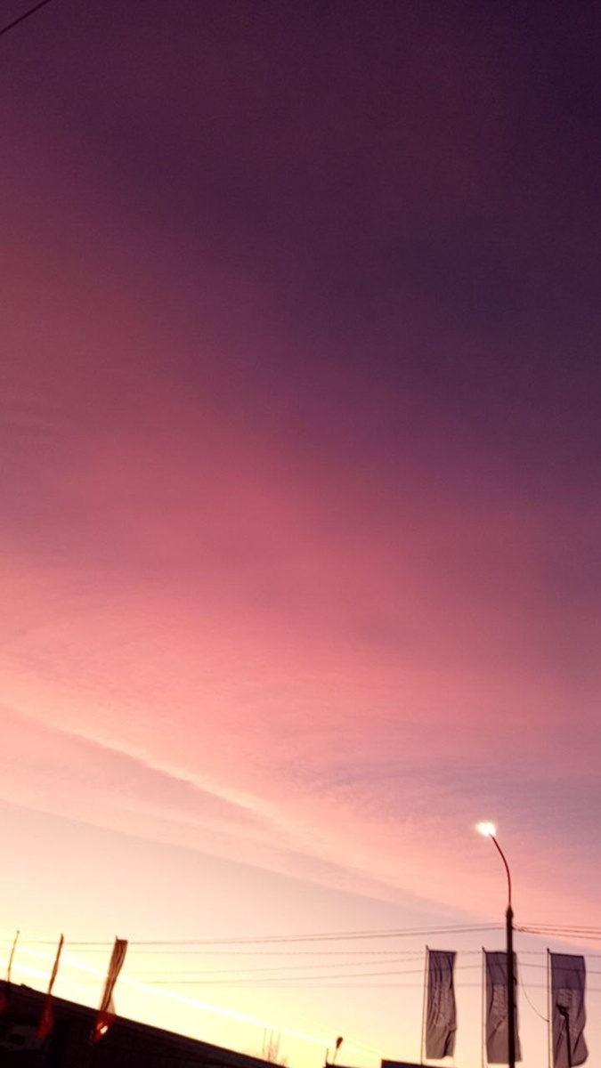 Прекрасный закат в Центре Сибири. 