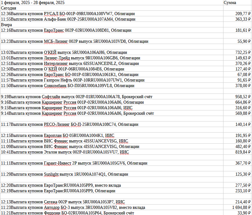 выплаты часть 1