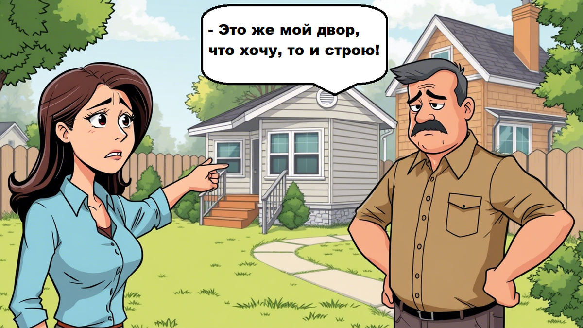- Это же мой двор, что хочу, то и строю! Наглый самострой. Как я заставил соседа снести незаконную постройку