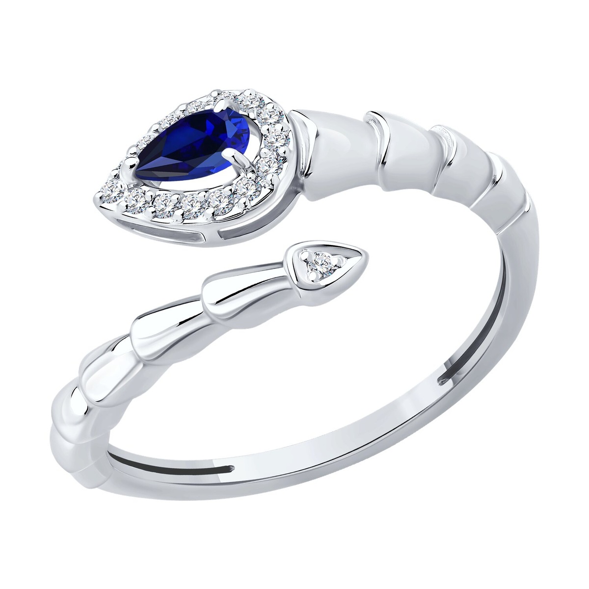 Кольцо из белого золота