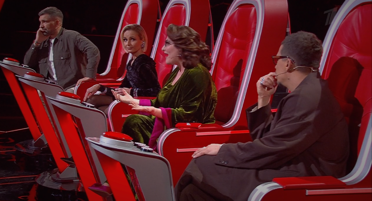 Кадр из шоу "Голос", Первый канал