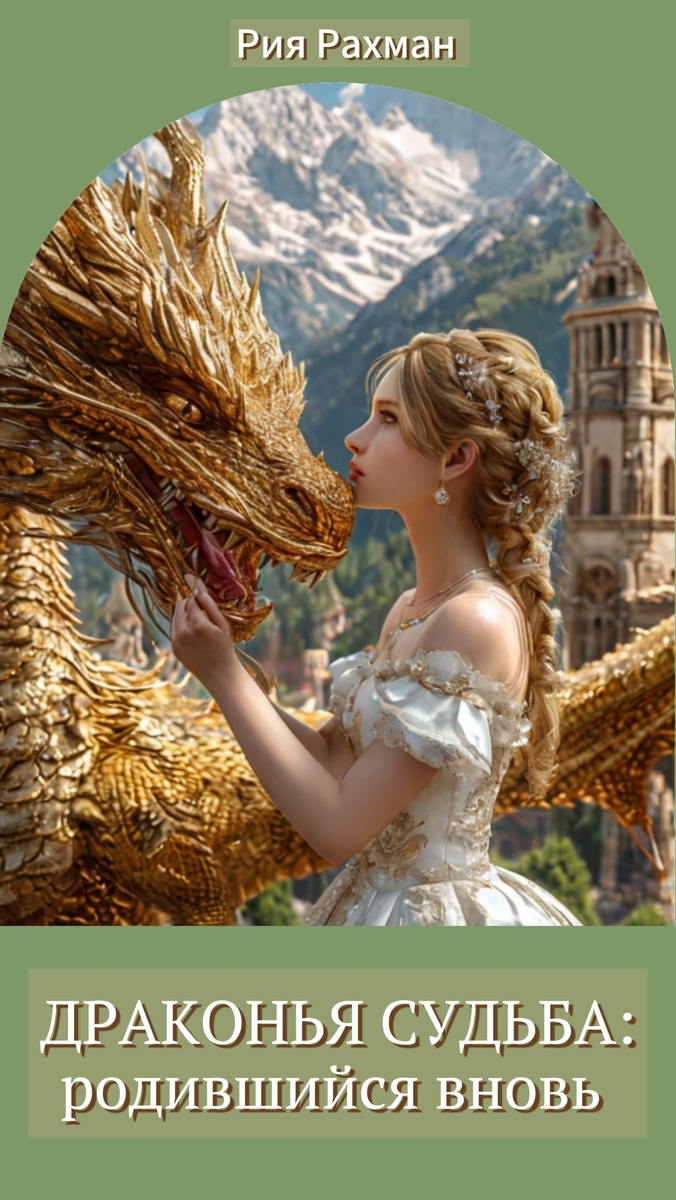 Обложка книги Рии Рахман "Драконья судьба: родившийся вновь"