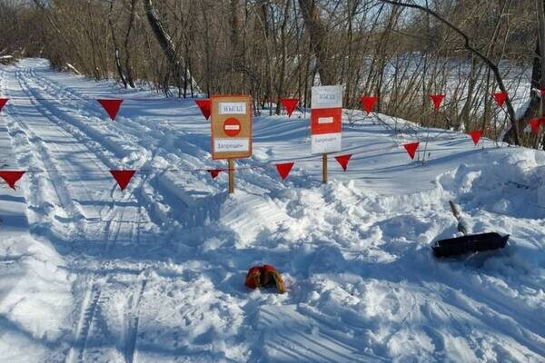    В Орске после поднятия Урала установили ограничения на лыжной трассе