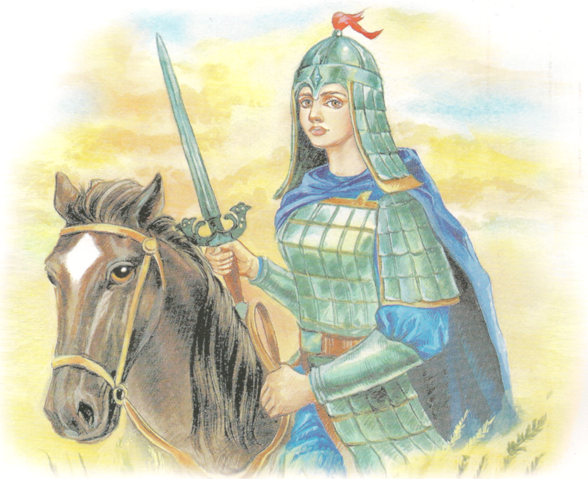 Василиса Микулишна из книги "Про прекрасную Василису Микулишну" (pinterest.com).