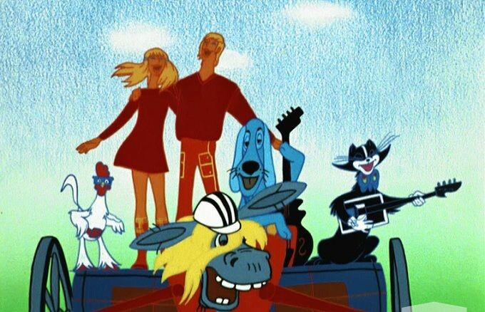 Кадр из мультфильма "Бременские музыканты"