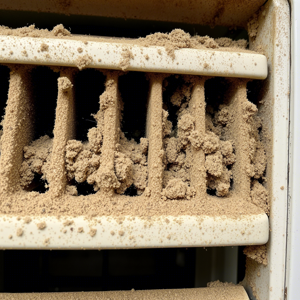 Вентиляционные решетки могут быть очень грязыми с обратной стороны