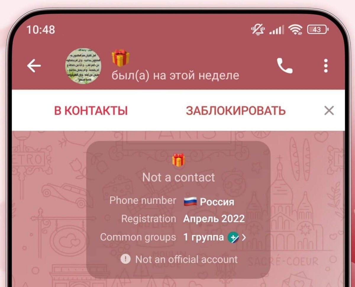 Telegram начал отображать подробную информацию о пользователях  