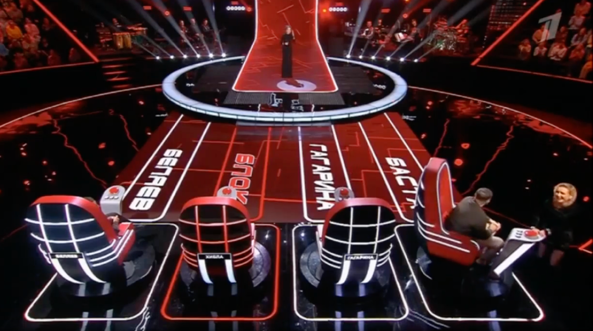 Кадр из шоу "Голос", Первый канал. 13 сезон, пятый выпуск, 28 февраля 2025 года