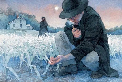 Через год после извержения его последствия ощутились на северо-востоке Соединенных Штатов, где жизненно важные посевы кукурузы увяли из-за губительных заморозков. // Фото: Грег Харлин / Вуд Ронсавиль Харлин