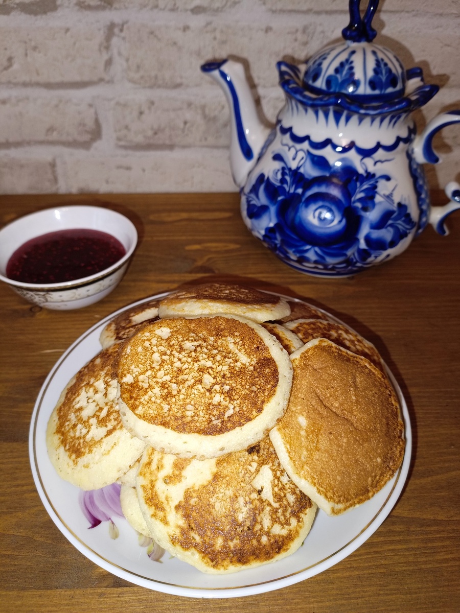 Вкусные оладушки без муки. Фото автора 