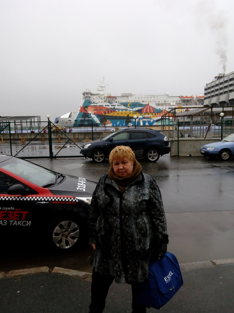 Перед посадкой на паром.