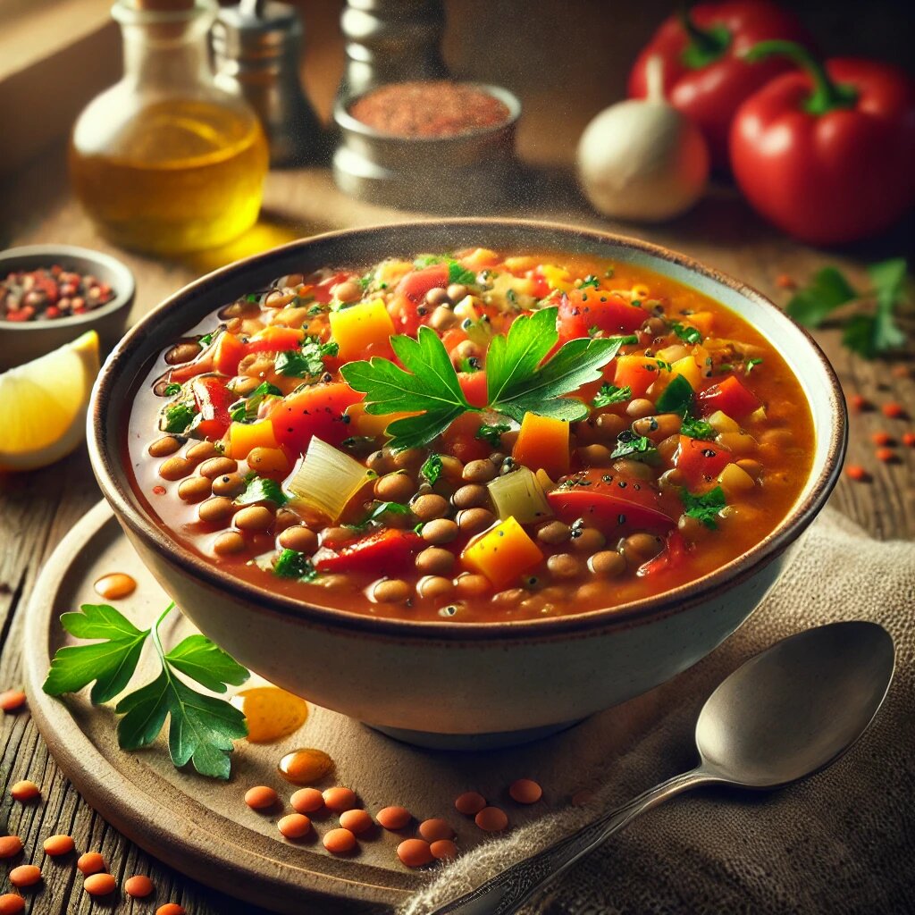🍲 ПП-чечевичный суп с овощами – сытный и полезный обед!