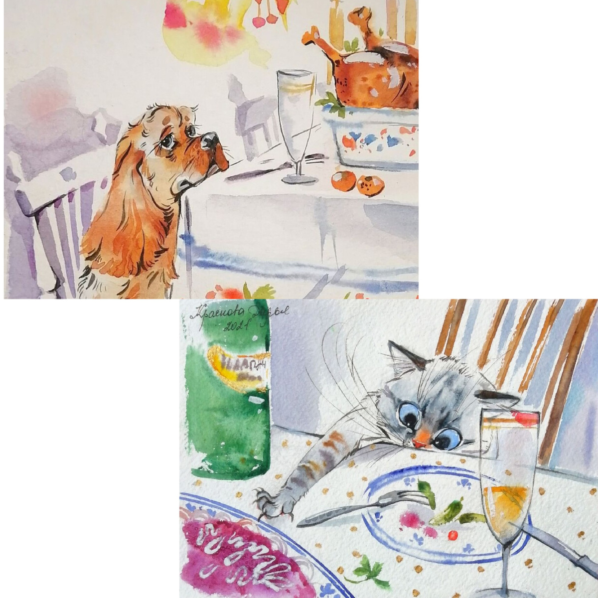 коллаж из работ Дарьи Красновой, тг- https://t.me/Daria_Krasnova163
