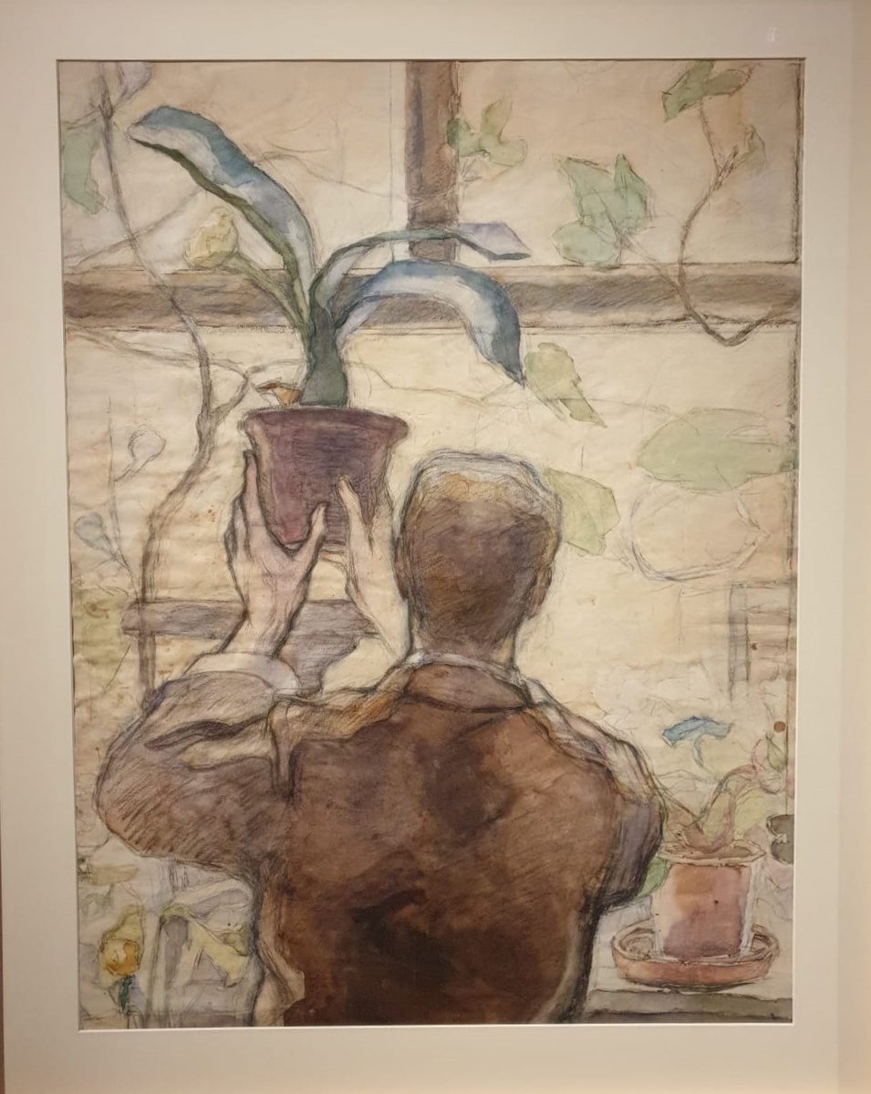 Елена Гуро Портрет М.В.Матюшина 1910-е бумага, акварель