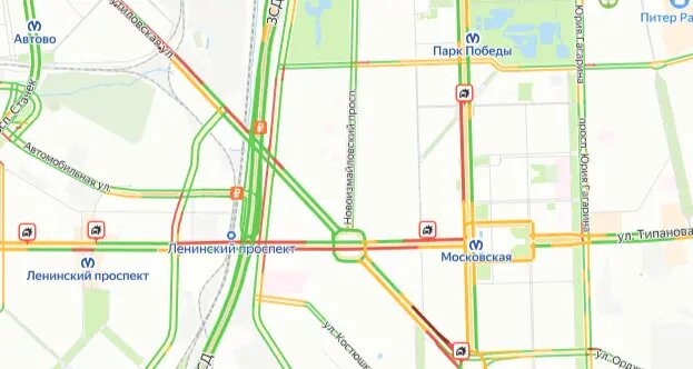    Фото: скриншот сервиса Яндекс.Пробки