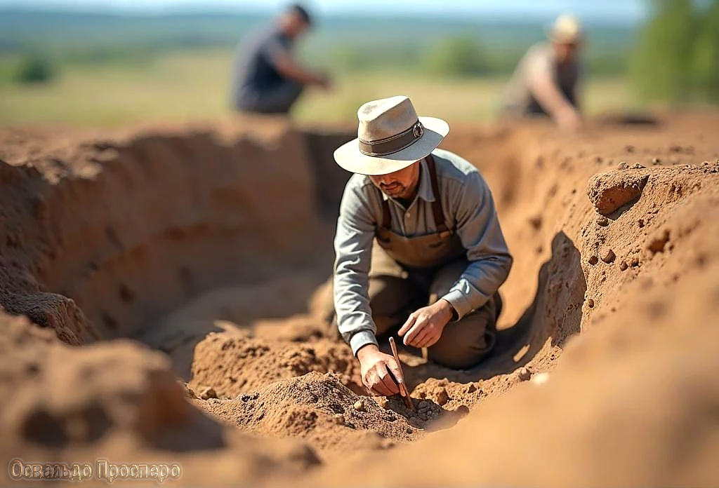 Археолог за работой.