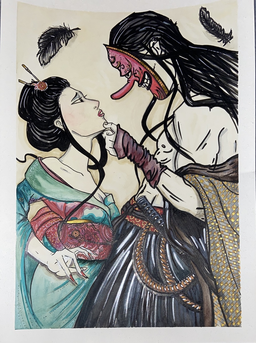 Рисовал автор, но сюжет картины «Барышня и хулиган», подсмотрен в сети…