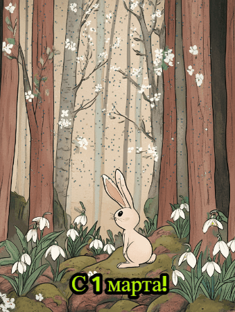 Создано при помощи ИИ. Поздравление с 1 марта!