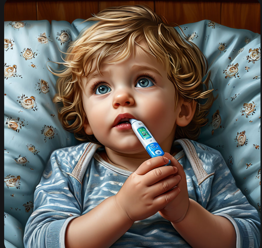 Измерение температуры тела по версии нейросети для обложки статьи