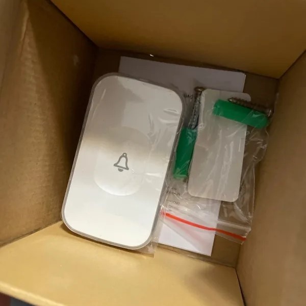 Беспроводной кинетический звонок белый