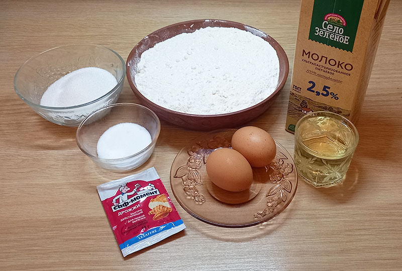 Необходимые продукты для блинов