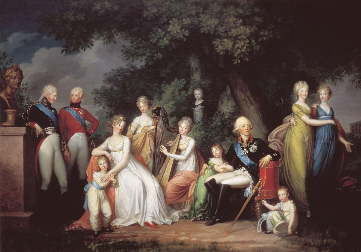 Герхард фон Кюгельген, Портрет Павла I с семьёй в Павловском парке