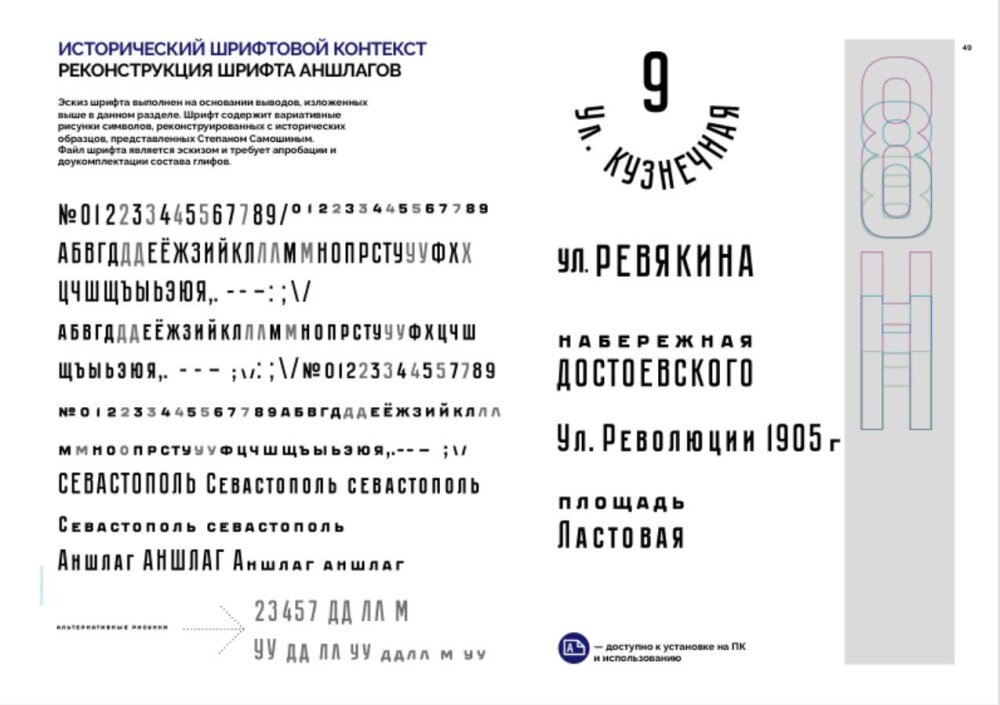 📷Примеры севастопольских аутентичных шрифтов. Источник: t.me/razvozhaev.