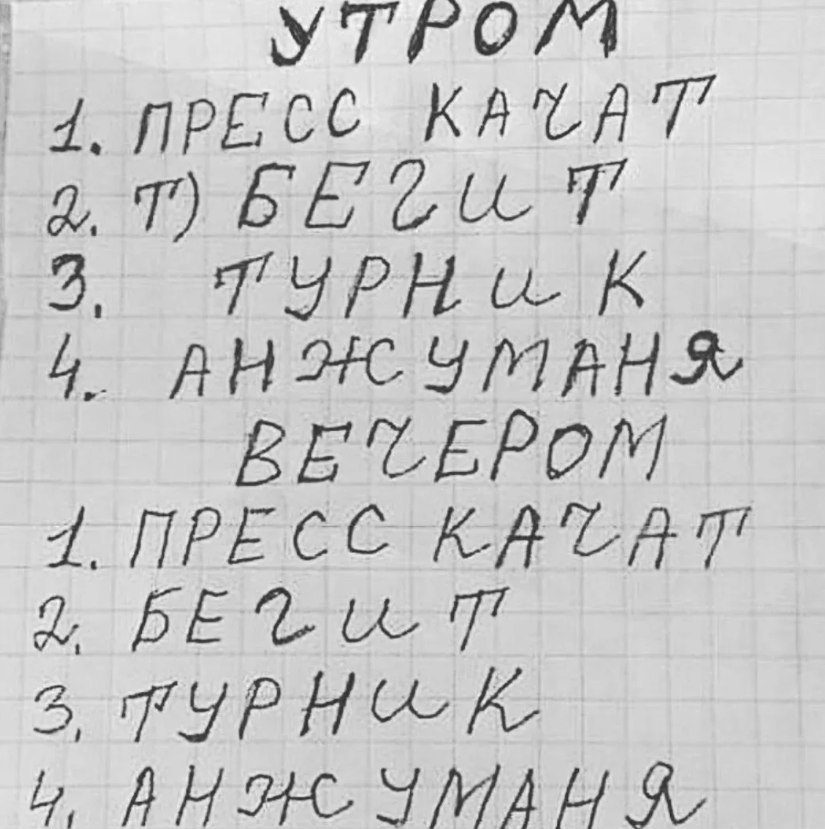 *программа идеальной тренировки*